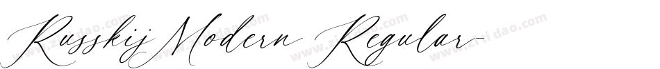 RusskijModern Regular字体转换